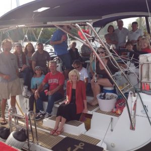 group photo on new boat